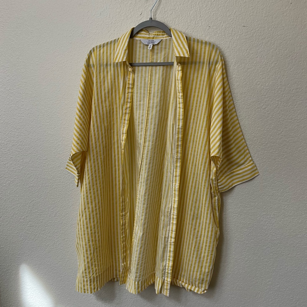 & Other Stories Yellow Striped Button Down Shirt